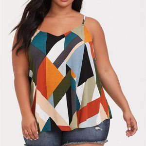 Torrid Geo Pattern Gauze Swing Cami